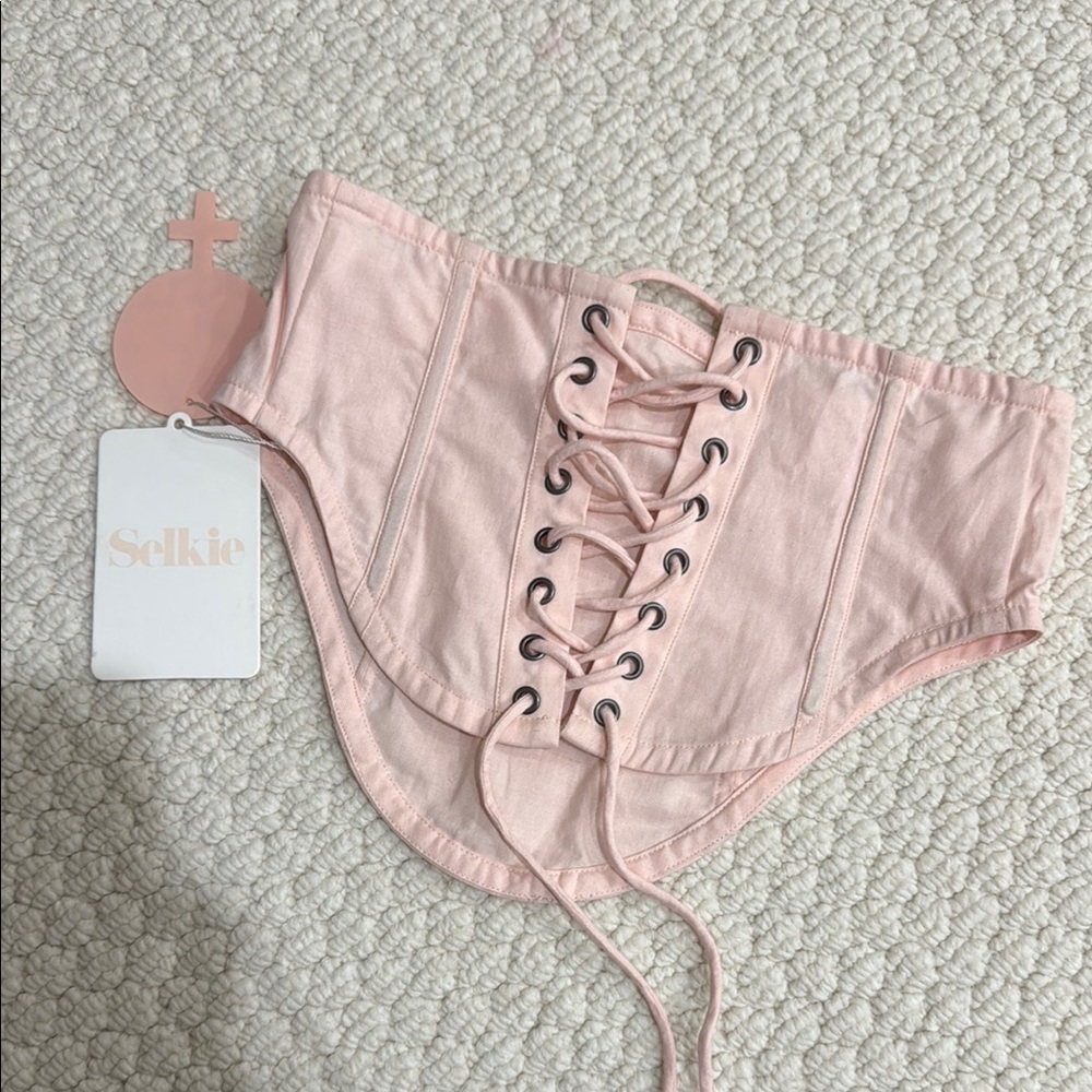 Selkie Blush Lace-Up Corset